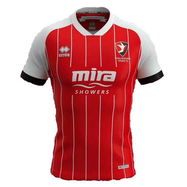 Cheltenham Town Home 2020/2021 Football Shirt Manufactured By Errea. The Club Plays Football In England.