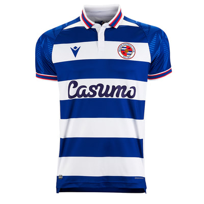 Reading Home 2020/2021 Football Shirt Manufactured By Macron. The Club Plays Football In The Championship.